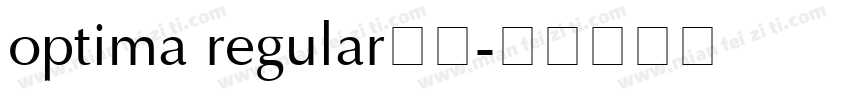optima regular字体字体转换